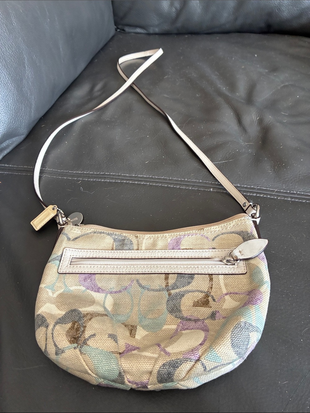 Coach Vintage Optic Art C Multicolor Pastel Canvas Bag - Picture 2 of 5